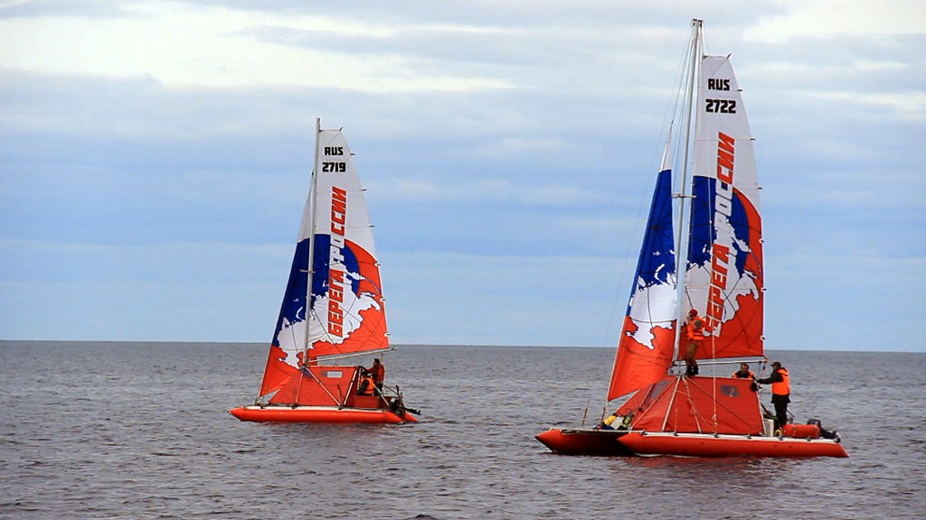 Катамараны в море