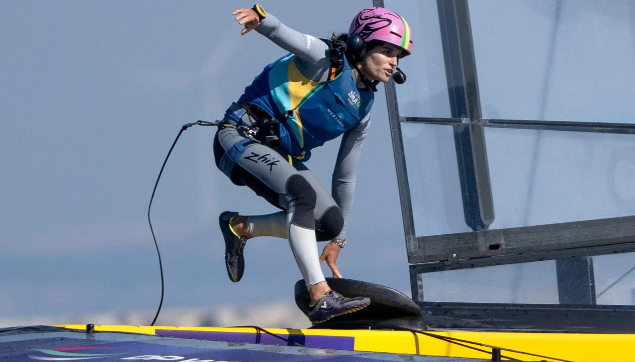 Мартина Граэль, рулевая команды Mubadala Brazil SailGP Team