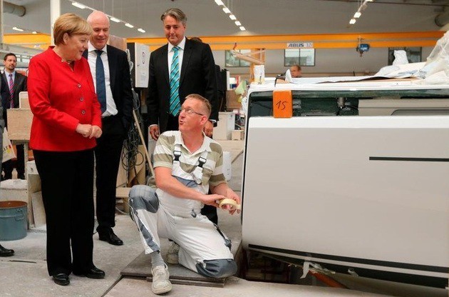 Меркель в гостях у Hanseyachts