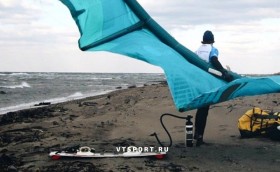 На кайте - от Сахалина до Хоккайдо!