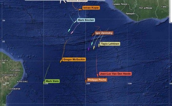 Golden Globe Race: позади первый месяц