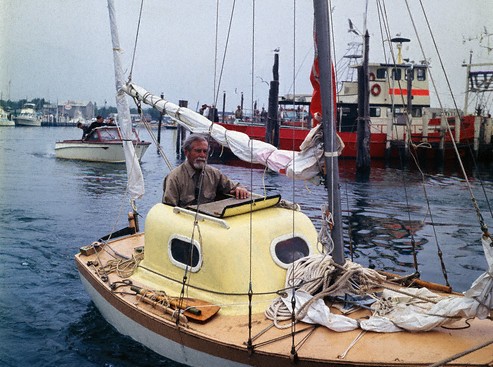 «Малютка» и ее капитан перед рейсом через Атлантику