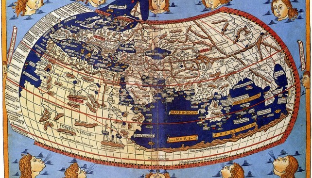 Йохан Шнитцер в 1482 году создал карту мира, опираясь на «Космографию» Клавдия Птолемея