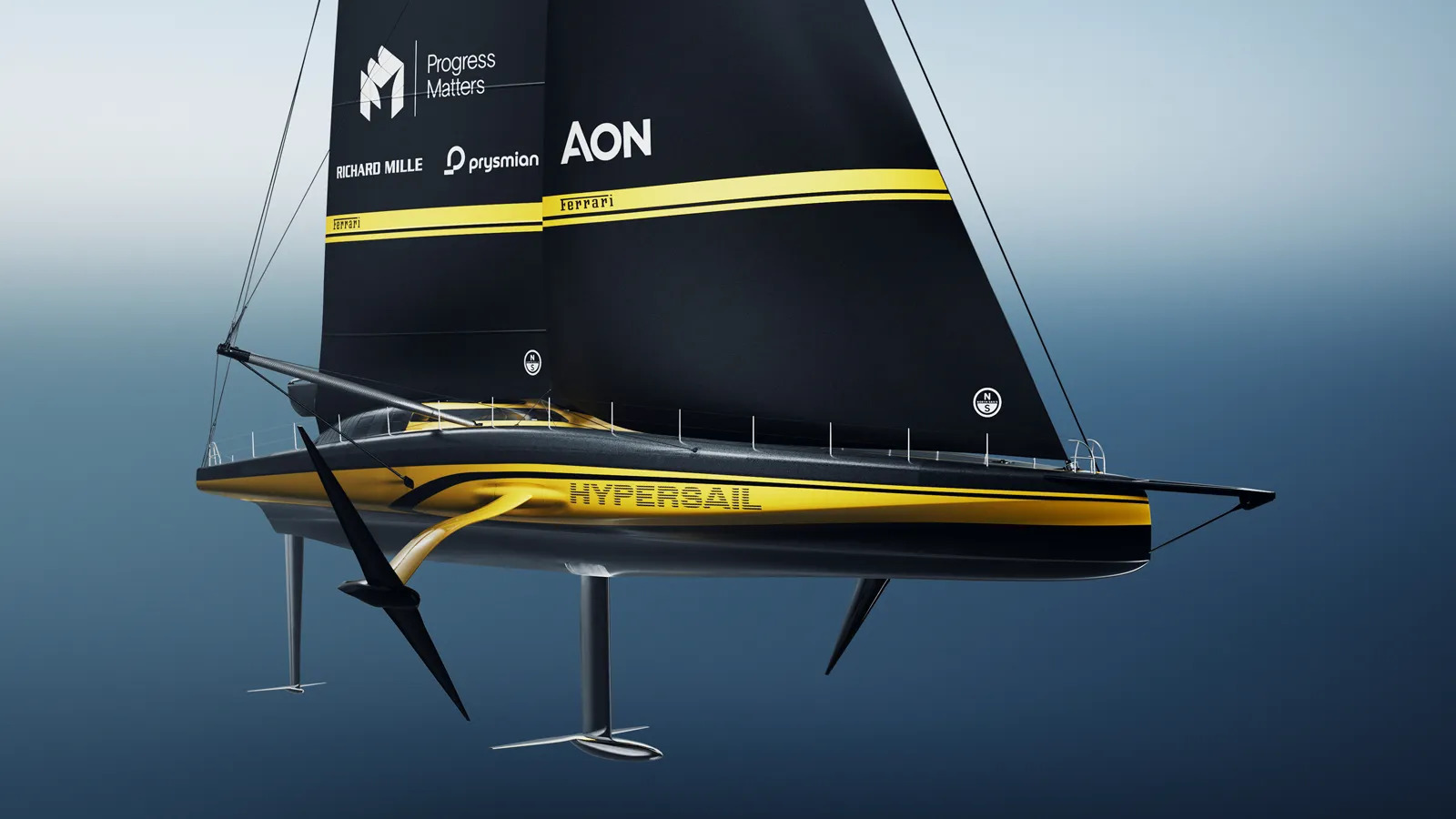 Ferrari Hypersail на крыльях, рендер